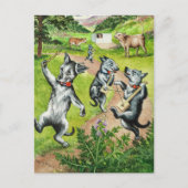 Dancing Dogs by Louis Wain Briefkaart (Voorkant)