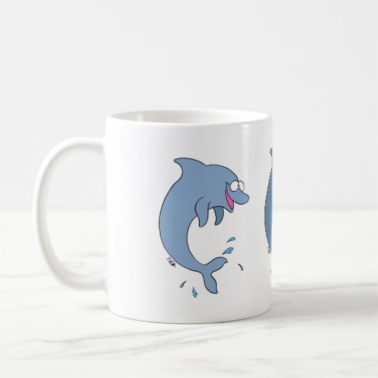 Dancing Dolphin Mug (Gauche)