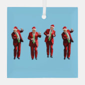 Dancing Donald Trump Christmas MAGA Glas Ornament (Achterkant)