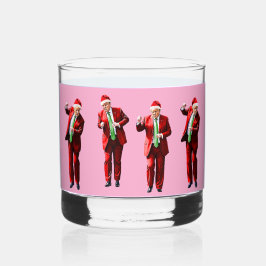 Dancing Donald Trump Christmas MAGA Whisky Glas