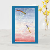 "Dancing Dragons" kaart (Gele Bloem)