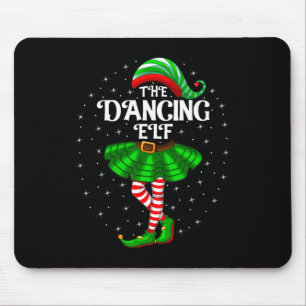 Dancing Elf Kerst Familie Matching Vrouwen Meisjes Muismat