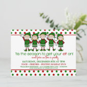 Dancing Elves Noël Fête Invitation (Debout devant)