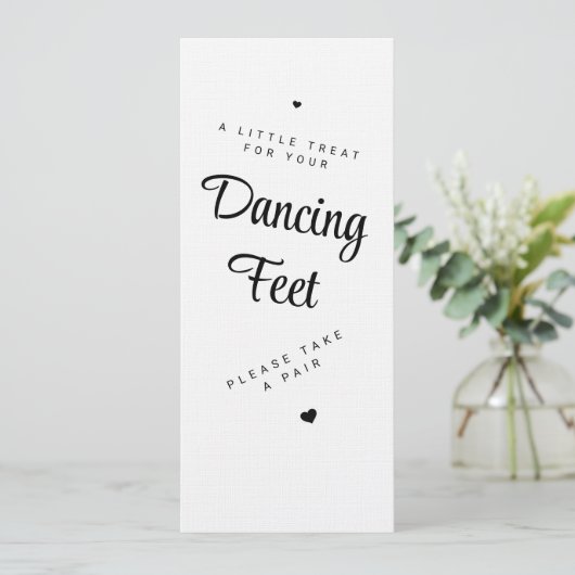 Dancing Feet Sign Wedding Flip Flops Invitation (Debout devant)