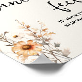 Dancing Feet Teenslippers Wedding Herfst Wildflowe Poster (Hoek)