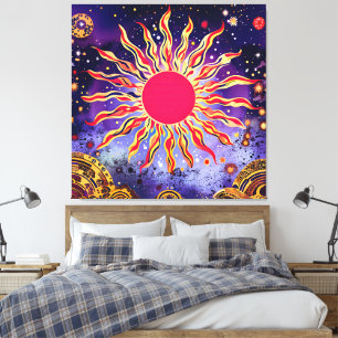 Dancing Fire of the Cosmos beroemd gemaakt door Th Canvas Afdruk