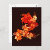 Dancing Firebirds Abstract Art Briefkaart (Voorkant / Achterkant)