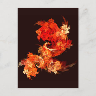 Dancing Firebirds Abstract Art Briefkaart