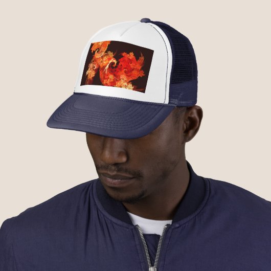 Dancing Firebirds Abstrait Art Casquette (En situation)