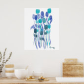 "DANCING FLOWERS" POSTER (Keuken)