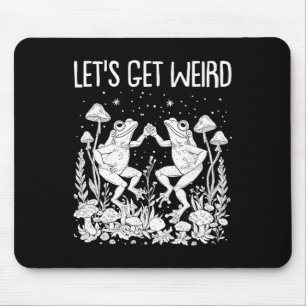 Dancing Frogs Mushrooms Let's Get Weird Funny Cott Muismat