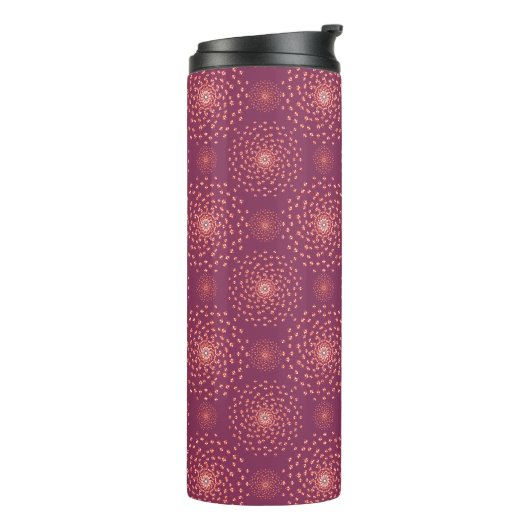 Dancing Galaxy Cosmic Drinkware Pattern Thermosbeker (Gedraaid links)