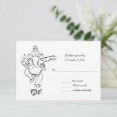 Dancing Ganesh | Indian Wedding RSVP Kaart (Staand voorkant)