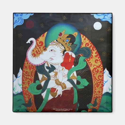 Dancing Ganesh Magnet Magneet (Voorkant)
