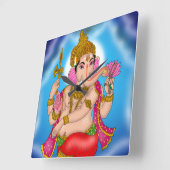 Dancing Ganesha Clock Vierkante Klok (Hoek)