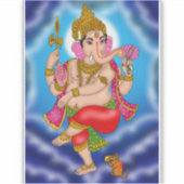 Dancing Ganesha Sticker  (Voorkant)