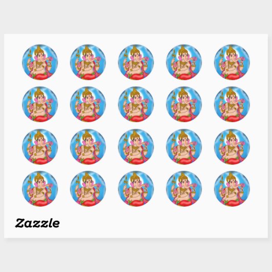 Dancing Ganesha Sticker  (Feuille)