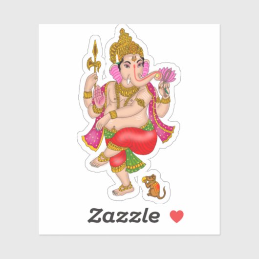 Dancing Ganesha Sticker  (Feuille)