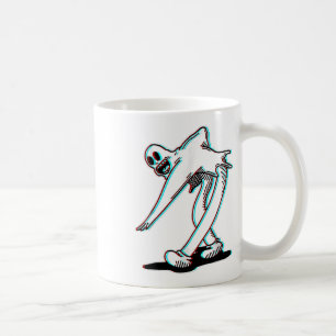Dancing Ghost Spooky Koko De Clown Glitch Retro G Koffiemok