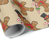 Dancing GingerbrooMan Cadeaupapier (Rol Hoek)