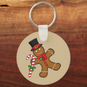 Dancing GingerbrooMan Sleutelhanger (Voorkant)