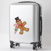 Dancing GingerbrooMan Sticker (Koffer)