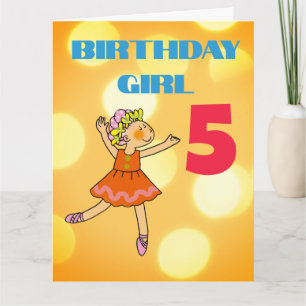 Dancing Girl 5e verjaardag Kaart