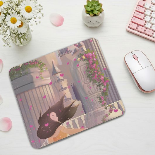 Dancing Girl by the Castle Mouse Pad Muismat