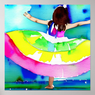 Dancing Girl concept Kunst Poster