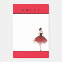 Dancing Girl/prachtige jurk/rood en zwart/naam