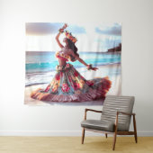 Dancing Girl Wandkleed (In Situ (horizontaal))