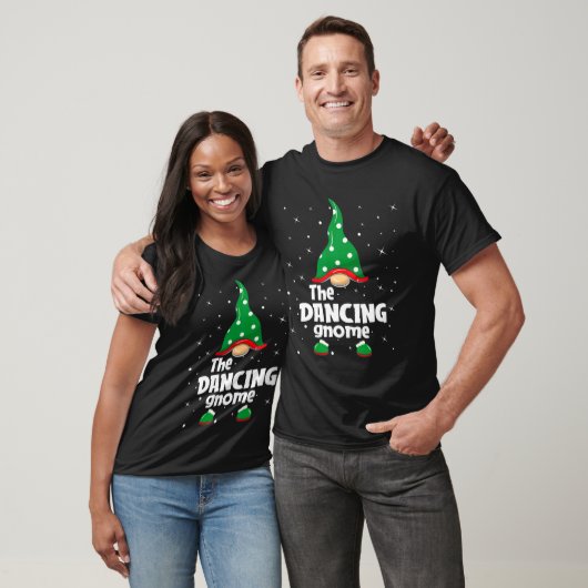 Dancing Gnome Family Matching Christmas Funny Paja T-shirt (Unisex)