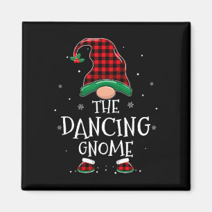 Dancing Gnome Xmas Family Matching Geplaagd Kerstm Magneet