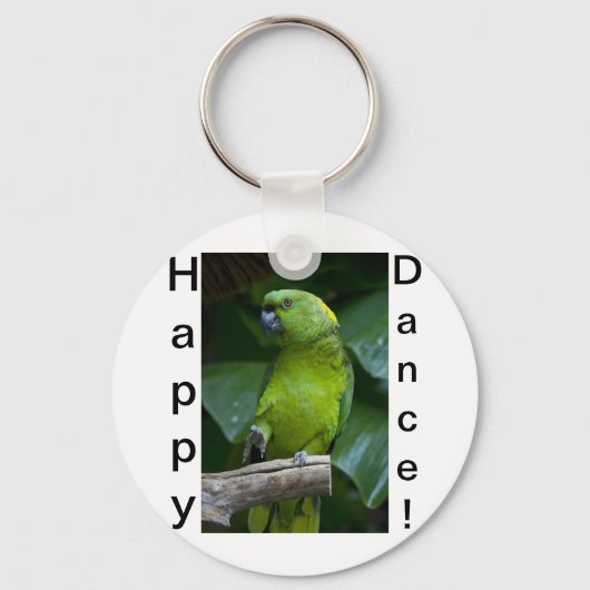 Dancing Green Parrot Sleutelhanger (Voorkant)
