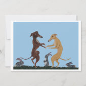 Dancing Greyhounds & Bunny Friends Invitation (Devant)