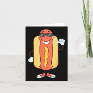 Dancing Hotdog Shirt- Funny Food T Shirt Kaart