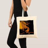 Dancing Kokopelli Musician Merrymaker Tote Bag (Voorkant (product))
