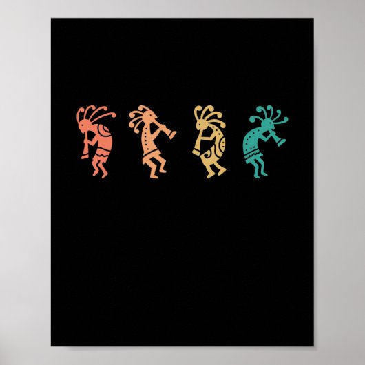 Dancing Kokopelli Southwestern Verenigde Staten Na Poster (Voorkant)
