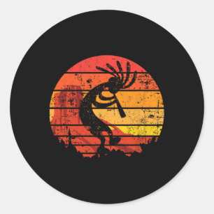 Dancing Kokopelli Southwestern Verenigde Staten Na Ronde Sticker