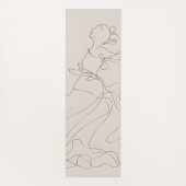 Dancing Lady Line Art Yogamat (Achterkant)