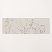 Dancing Lady Line Art Yogamat (Voorkant (horizontaal))