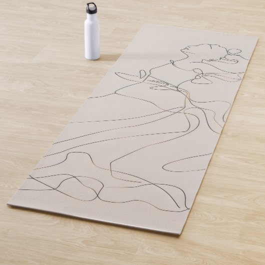 Dancing Lady Line Art Yogamat (In situ)