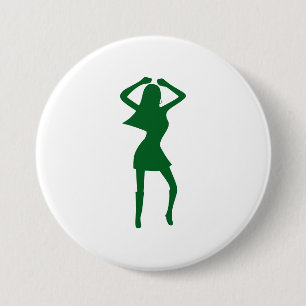Dancing Lady Performance Patches & Buttonnen Ronde Button 7,6 Cm