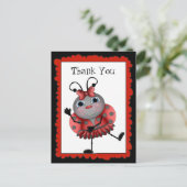 Dancing Ladybug merci carte postale (Debout devant)