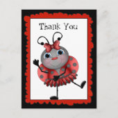 Dancing Ladybug merci carte postale (Devant)