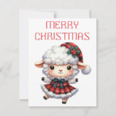 Dancing Lamb - Kerst Kaart (Voorkant)