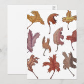 Dancing Leaves Invitaton Flat Kaart (Voorkant / Achterkant)