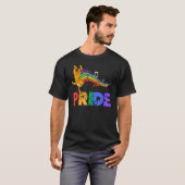 Dancing Leopard Pride Dad Rainbow Men Women Girls  T-shirt (Voorkant volledig)