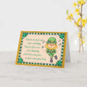 Dancing Leprechaun Kaart (Gele Bloem)