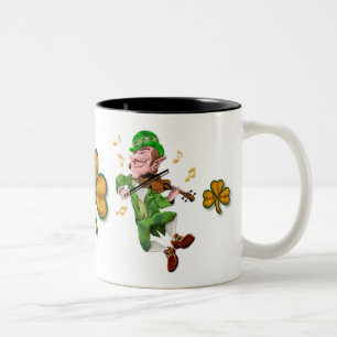 Dancing Leprechauun Tweekleurige Koffiemok